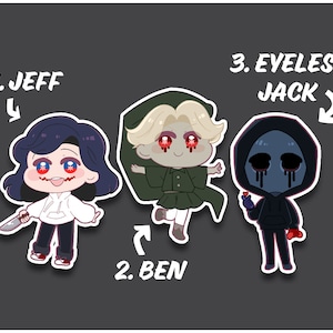 Creepypasta Internet Nostalgia Chibi Stickers
