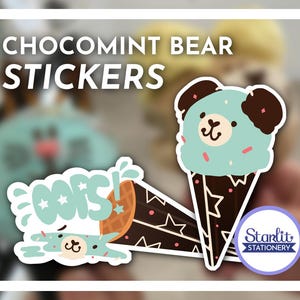Gelato Ice Cream Chocomint Kawaii Cute Sticker