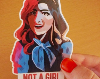 Janet The Good Place Not A Girl Sticker