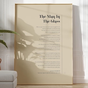 Man In The Glass Print File | Famous Poem | Dale Wimbrow | Personal Development | Instant Download | DIGITAL PRINT FILE