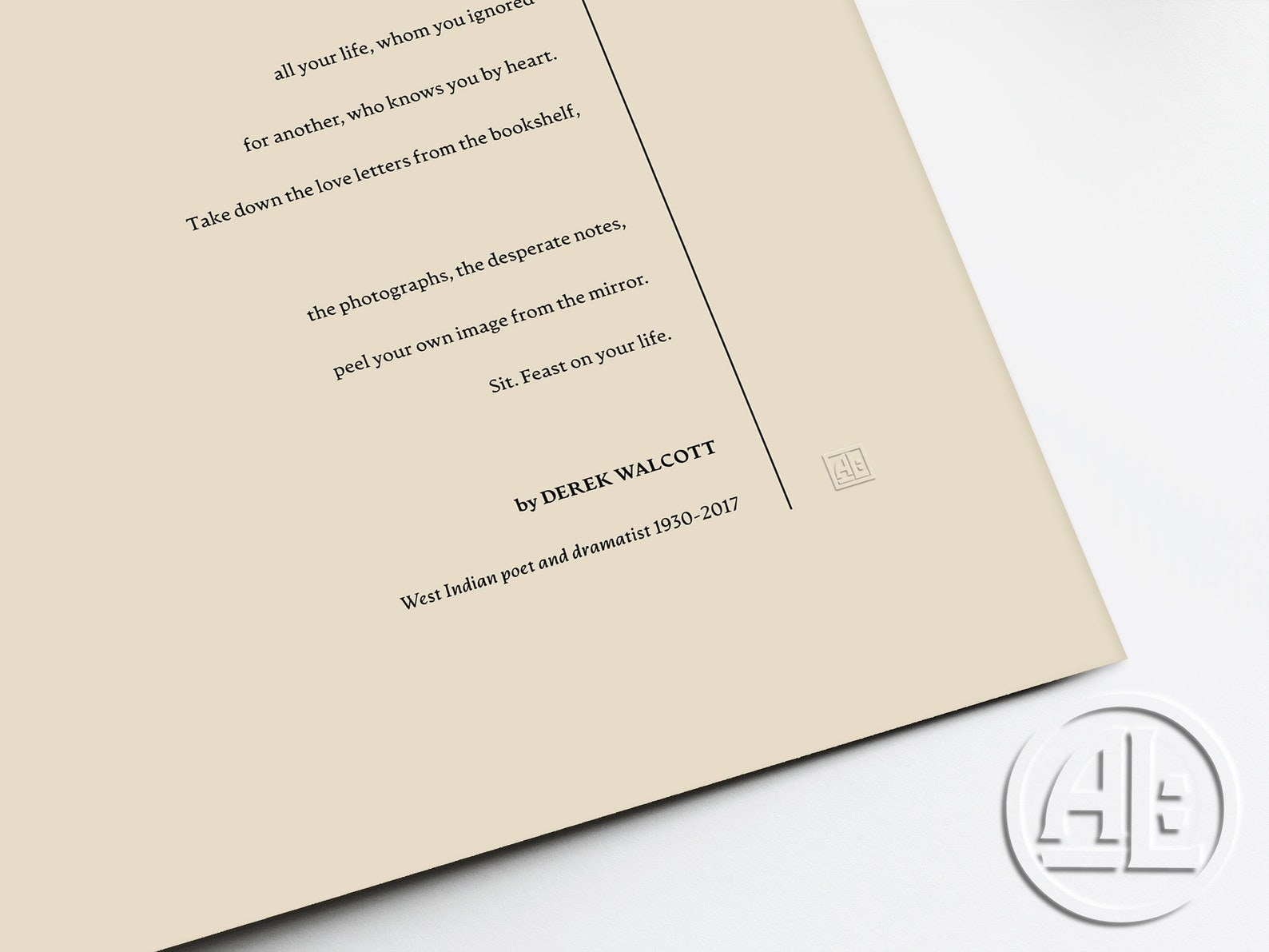 Love After Love Poem Printable Poem About Self Love After Breakup or Loss Derek Walcott Poetry