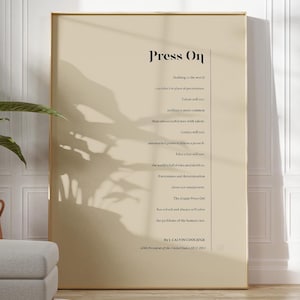 Cita de persistencia de Calvin Coolidge - Arte mural imprimible, regalo motivacional de graduación (archivo de impresión digital)