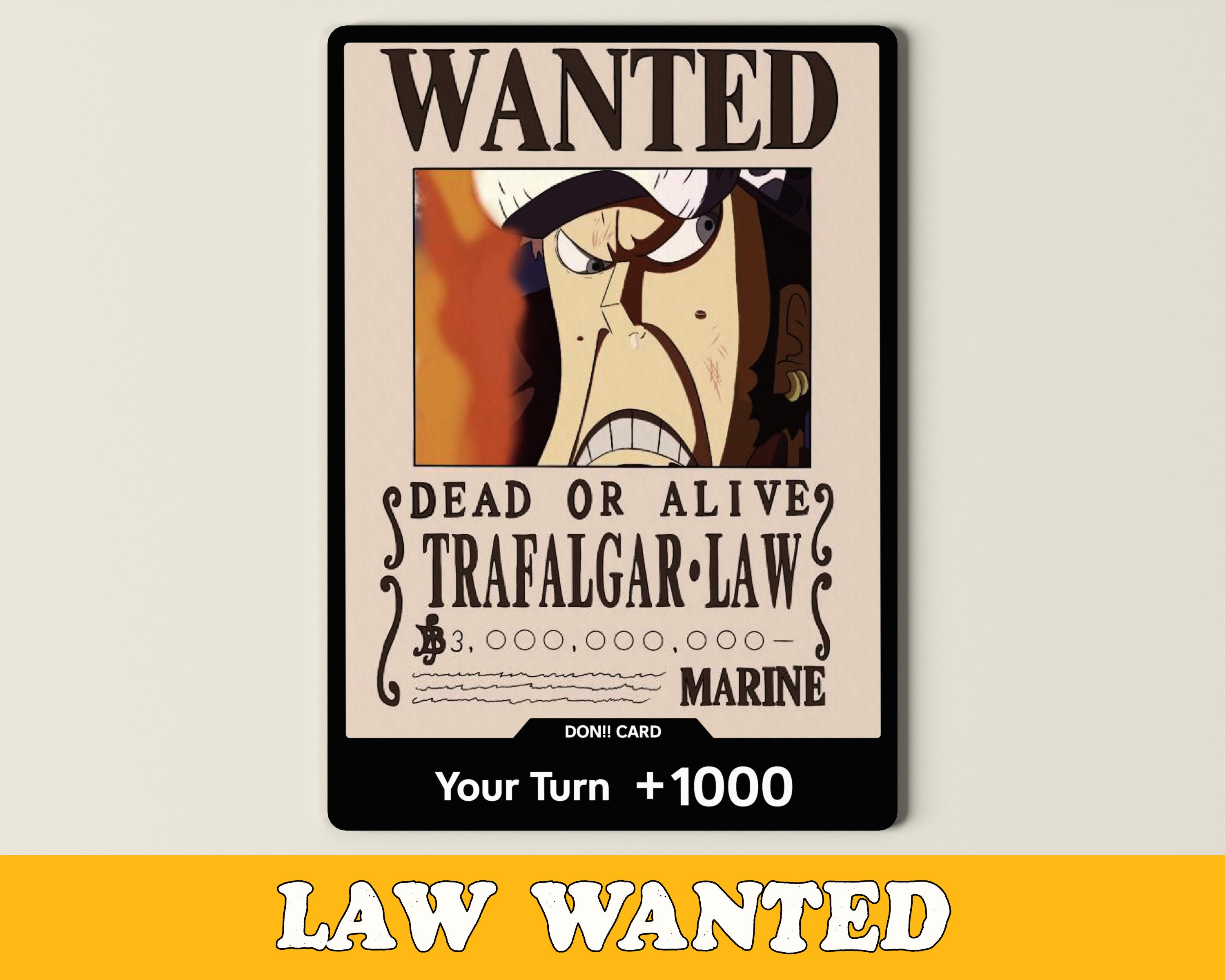 ONE PIECE - Poster «Wanted Law» (52x38)