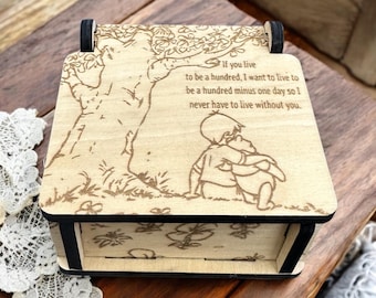 Winnie The Pooh If I Live To Be A Hundred I Want to Live to Be A Hundred Minus One, So I Never Have To Live Without You Birch Music Box