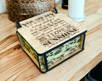 You Are My Sunshine Custom Engraved Handmade Music Box, Wooden Personalized Music Box, Baby Keepsake, Handmade gift, Baby Shower