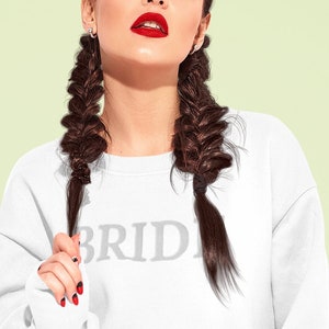 Embroidered Bride Sweatshirt: Personalized Wedding Apparel