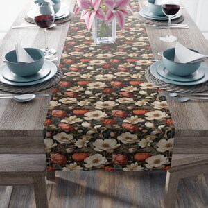 Wildflower Bliss: Nature-Inspired Table Runner for Rustic Charm