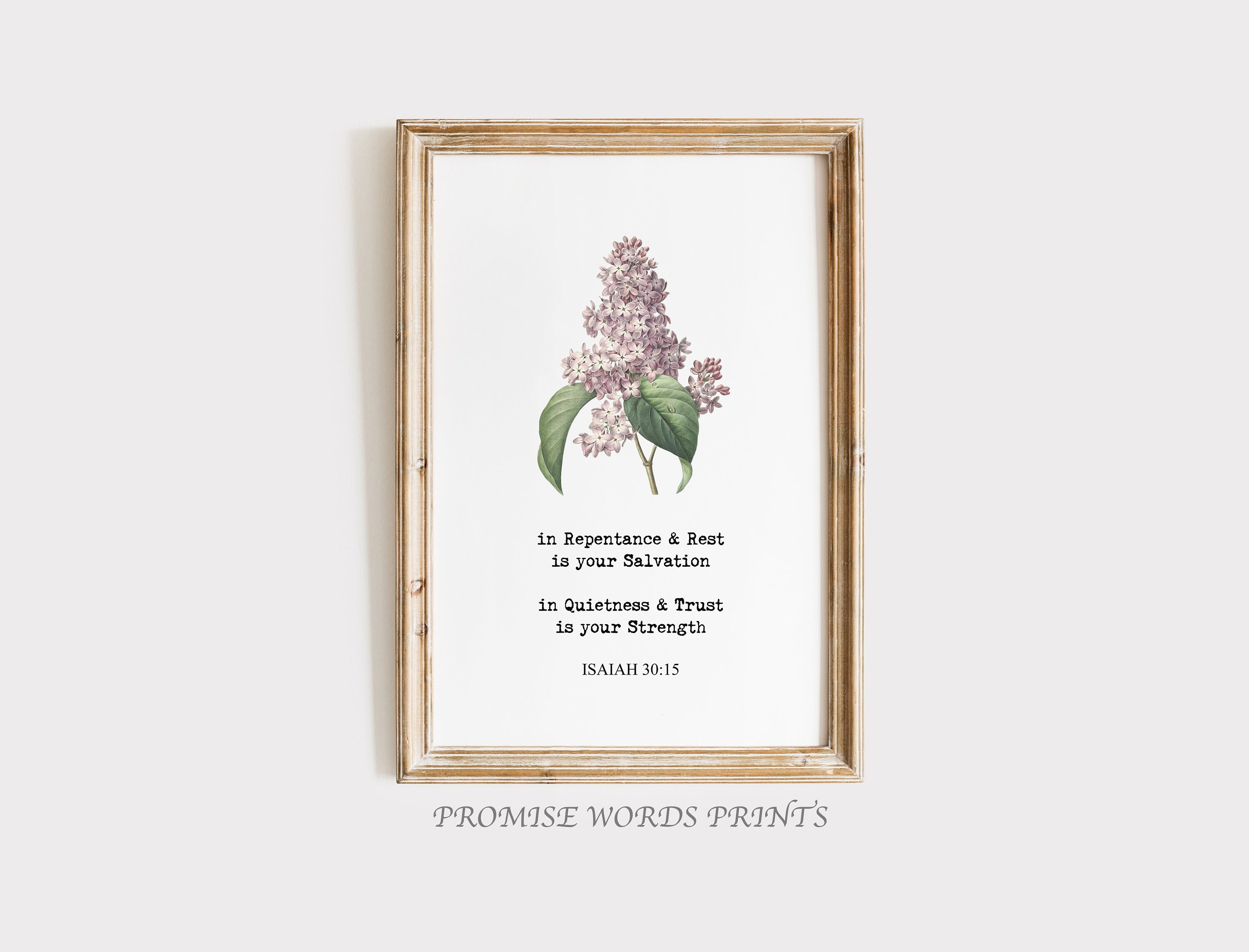 Lavender Promise of Rest Botanical Greeting Card Lavender Promise of Rest Botanical Greeting Card