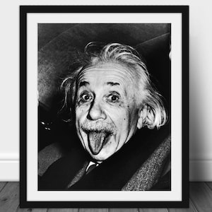 Albert Einstein Tongue out famous Portrait Black White Photo, Historical Vintage Wall Art, Elegant Wall Art, DIGITAL DOWNLOAD, PRINTABLE