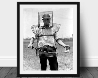 caddy Mozart Johnson Golf Caddy Armor anni '20, foto in bianco e nero, arte murale d'epoca, arte murale storica, DOWNLOAD DIGITALE, arte STAMPABILE