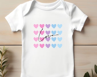 Love Baby Bodysuit, Hearts, Toddler Shirt