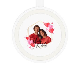 Personalized Photo Wireless Charging Pad, Valentine's Day Gift