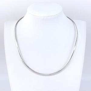 Vintage Mexican Sterling Silver Collar Necklace: Bold Flat Chain