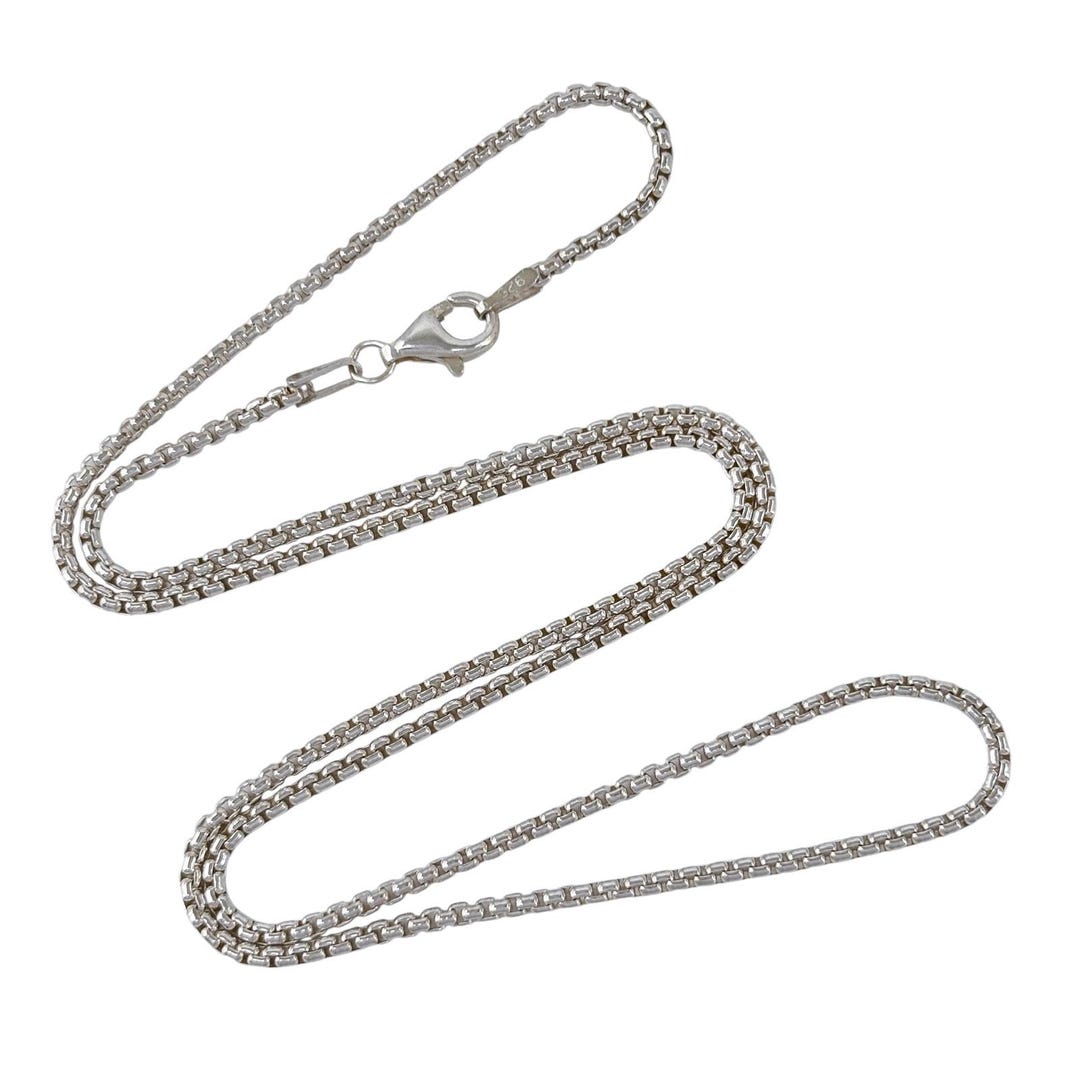 Venetian Box Chain Necklace | MSCO Vintage Sterling Silver 925 | 18