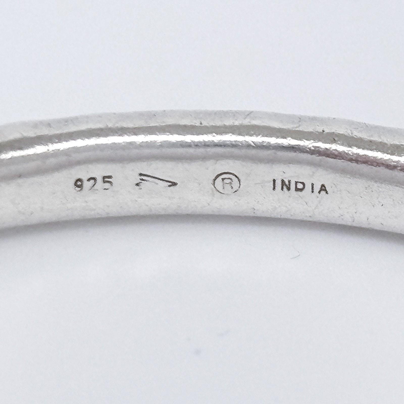 ヴィンテージ スターリングシルバー ハンマーバングルブレスレット