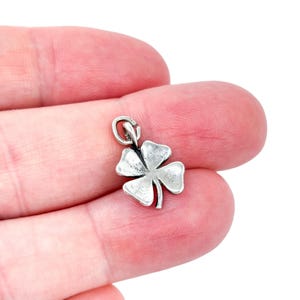 Vintage Sterling Silver Clover Pendant: Lucky Four Leaf Charm