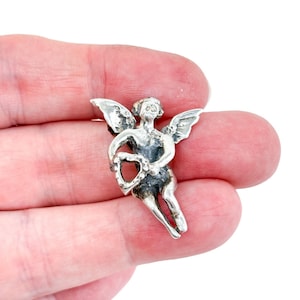 Vintage Sterling Silver 925 Angel Pin Brooch | Cherubic Vintage Charm