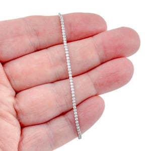 Vintage Sterling Silver 925 Cubic Zirconia Tennis Bracelet 4"-9"
