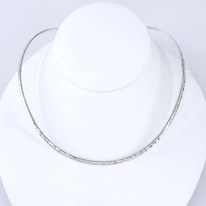 Vintage Mexican Sterling Silver Collar Necklace: Chunky Modernist Choker