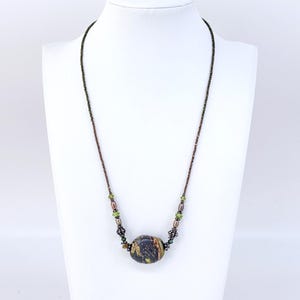 Vintage Sterling Silver 925 Jasper Pearl Crystal Beaded Necklace | 19.5 Inch Earthy Boho Style