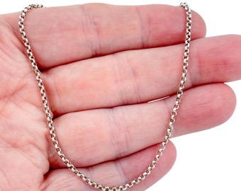 Vintage Sterling Silver 925 Box Chain Anklet 10.5"