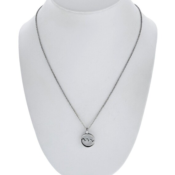 Circle Open Space Wave Pendant ONLY | Sterling Si… - image 2