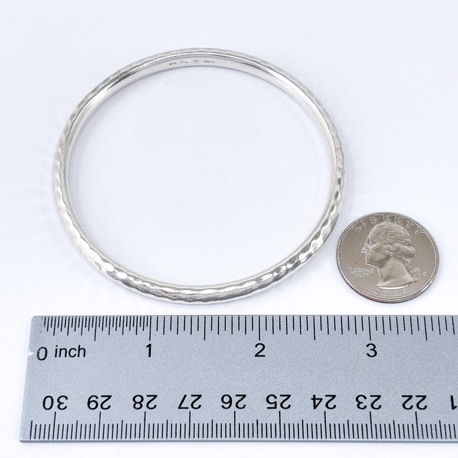 ヴィンテージ スターリングシルバー ハンマーバングルブレスレット