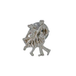 Sterling Silver Dancing Couple Pin: Vintage Ballroom Lapel Brooch