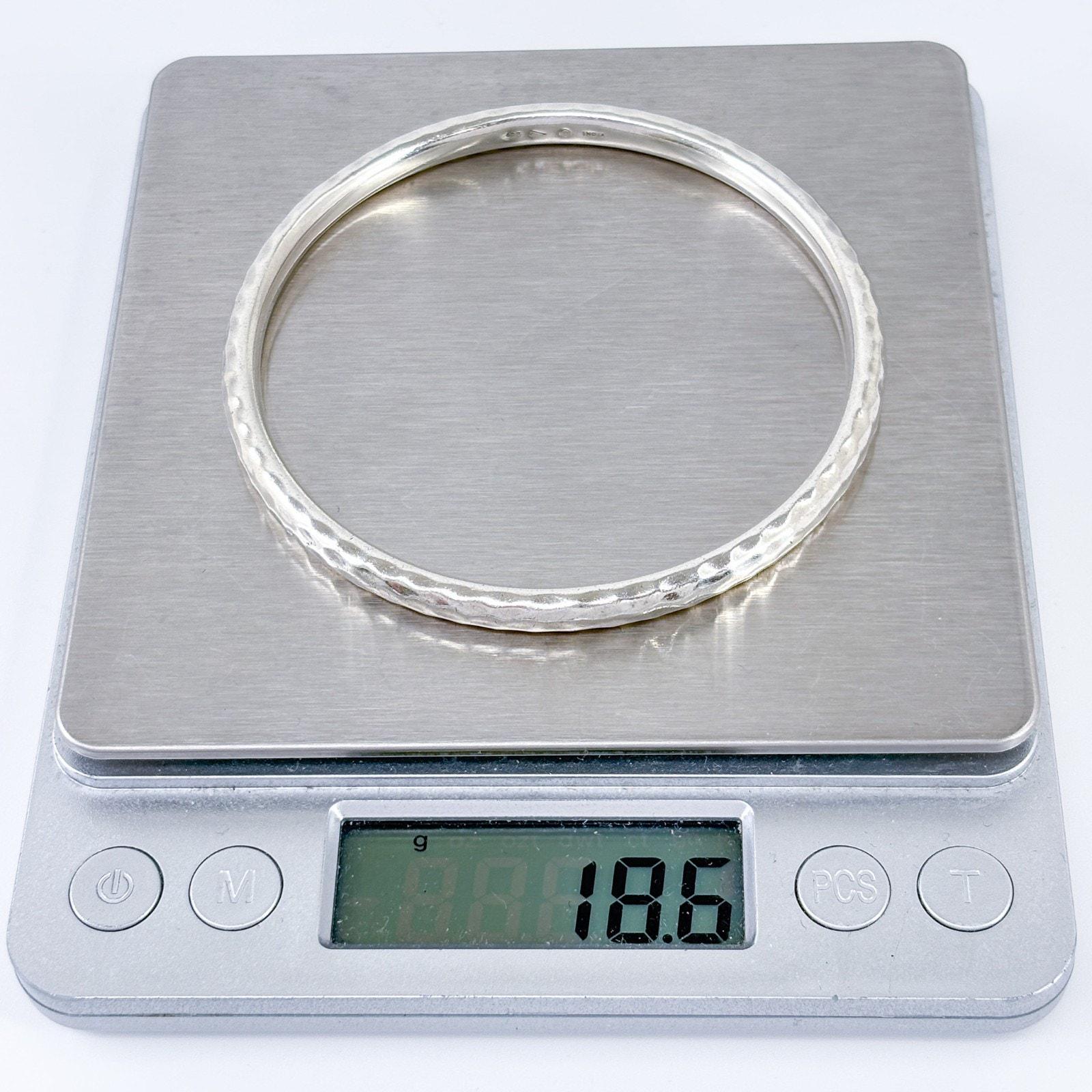 ヴィンテージ スターリングシルバー ハンマーバングルブレスレット