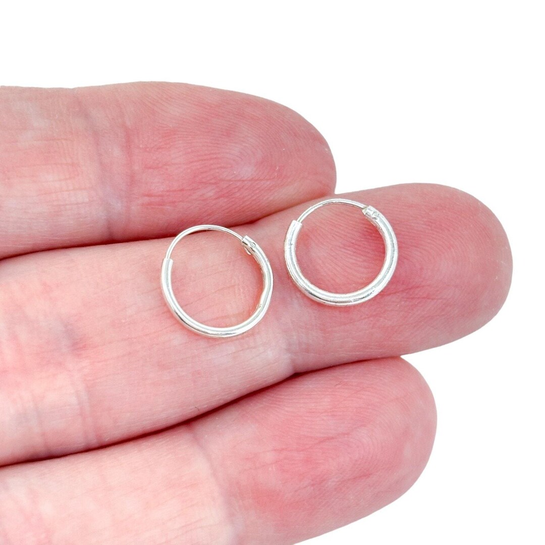 Small Ibb Vintage | Sterling Silver 925 | Small Hoop Earrings | IBB Marked | 1cm ...