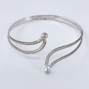Vintage Mexico Rope Collar Necklace | Sterling Silver 925 Openwork Statement Choker 13&quot;