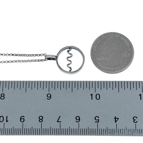 Circle Open Space Wave Pendant ONLY | Sterling Si… - image 4