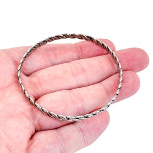 Vintage Sterling Silber 925 Geflochtenes Kettenarmband Armband 20 cm | Klassische Alltagsstapel