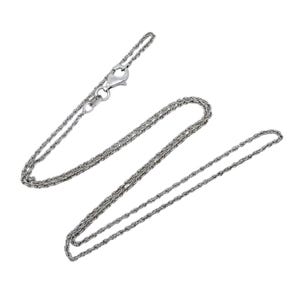 Collana vintage in argento sterling 925, catena a corda intrecciata da 1,2 mm, 18&quot;
