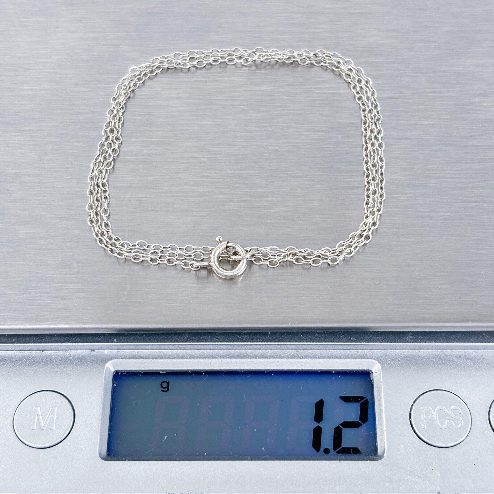 Cable Chain Necklace | Vintage Sterling Silver 925 | 18.5