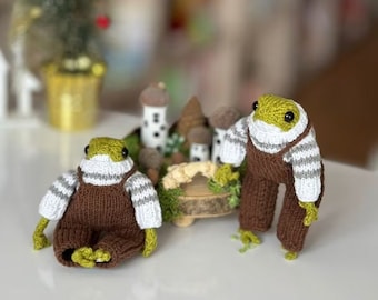 Froggie frog crochet,Green frog knitted,Froggie&#39;s sweater,Cute toy frog,Amigurumi frog,Gift for christmas,Gift for birthday,Toy for kids