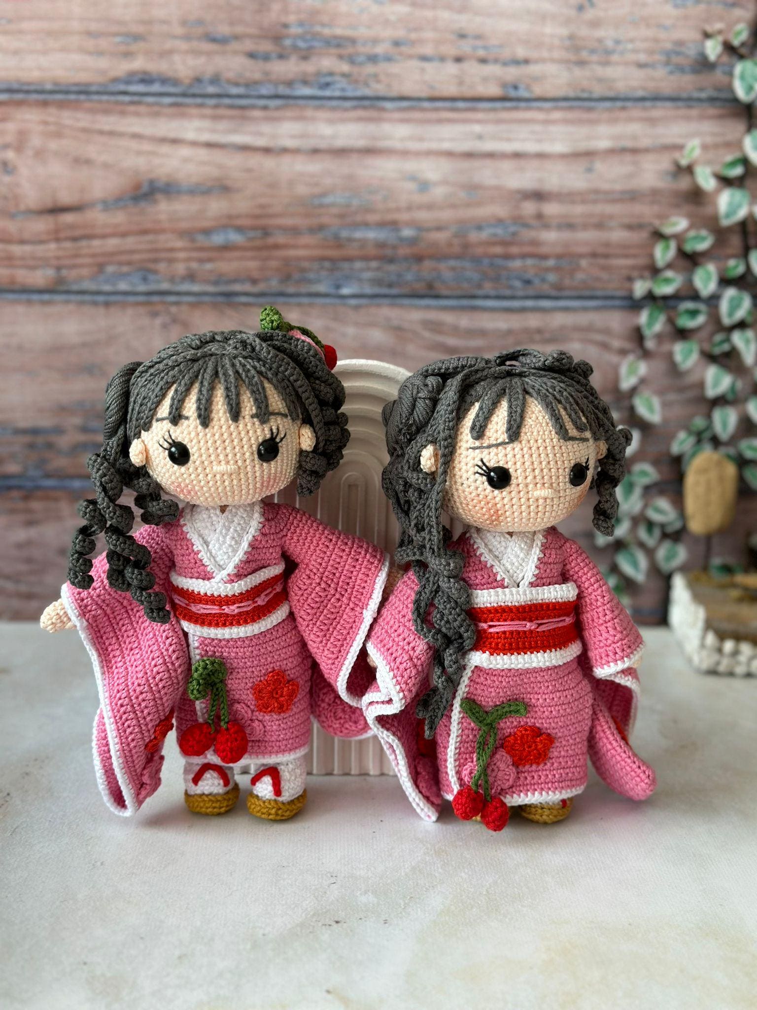 かぎ針編みの着物人形：手作りの日本の編みぐるみ人形 - Etsy 日本