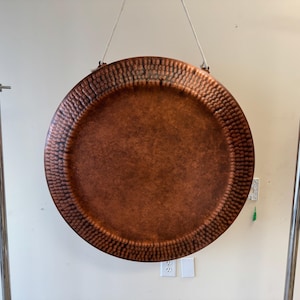 90 cm bronsfärgad gong: Nikrom meditationsinstrument med klubba