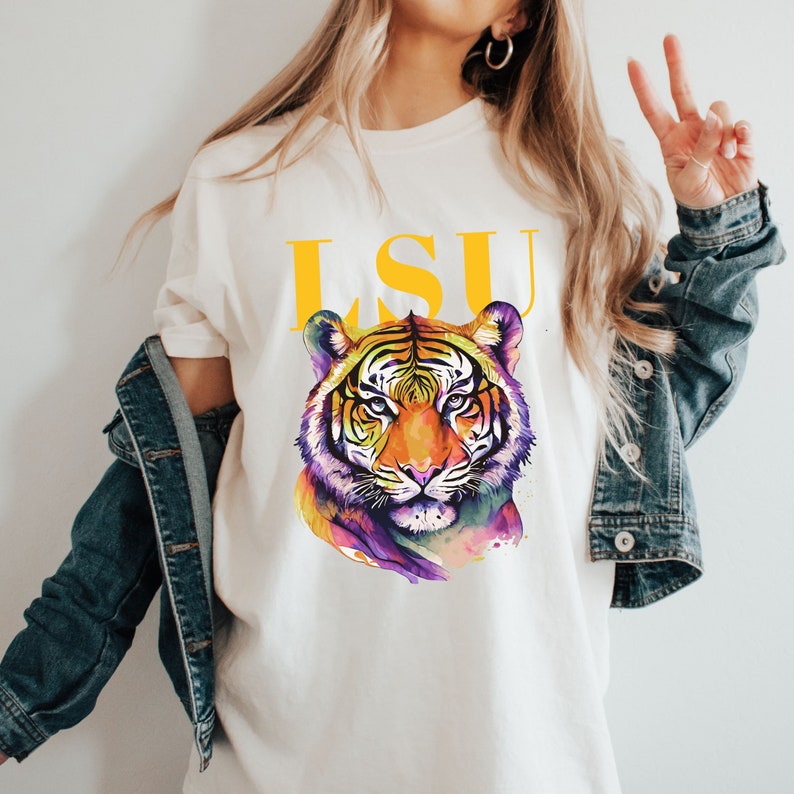 LSU Unisex T-shirt T-shirt Tigers Fan, Sports Shirt, Louisiana Style ...