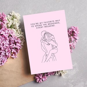 Romantic 'Favorite Weekend' Card (1, 10, 30 pcs) | Anniversary Card, Gift For Her, Gift for Him, Just Because Card, Love, Heartfelt, Couple
