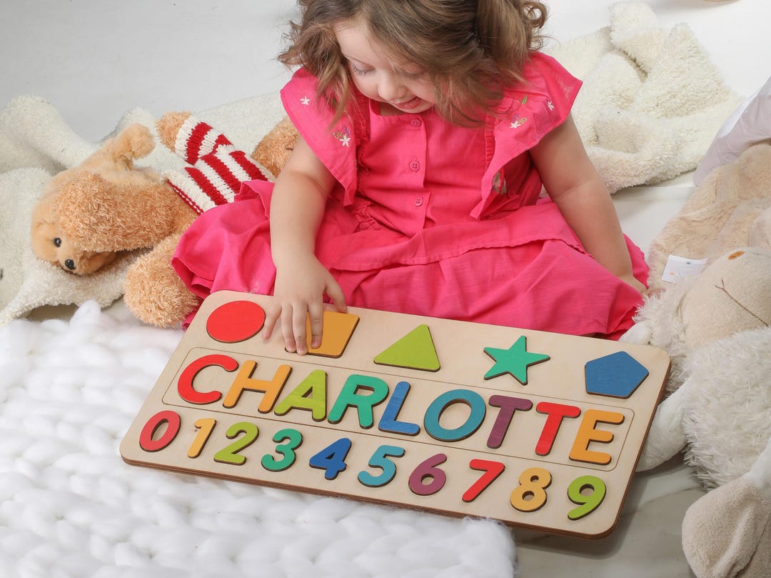 Personalized Puzzle Name Board, Toy Gifts for Baby Girls, Custom Name ...