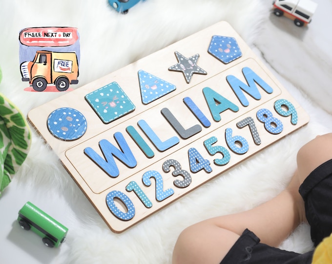 Wooden Name Puzzle | Valentine's Day Gift | Easter Gifts | Personalized Gift for Kids | Toddler Toys | New Baby Gift | Custom Name Puzzle