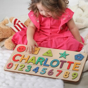 Wooden Name Puzzle | Easter Gift for Kids | Name Puzzles for Toddlers | Montessori | First Birthday | Baby Shower Gift | Custom Name Puzzle