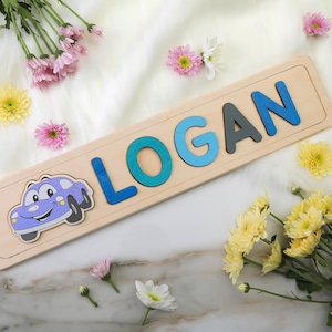 Easter Gift For Boys | Personalized Easter Name Puzzle | Easter Gift for Toddlers | Customized Wooden Name Puzzle