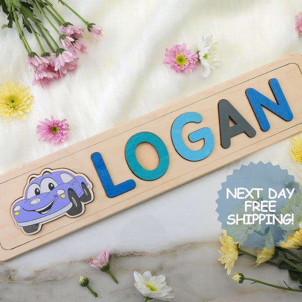 Easter Gift For Boys | Personalized Easter Name Puzzle | Easter Gift for Toddlers | Customized Wooden Name Puzzle