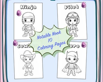 Kid's Playing Dress-Up Coloring Pages #1; Simple, Cute, and Easy Images for Younger Girls and Boys - Creative Fun!