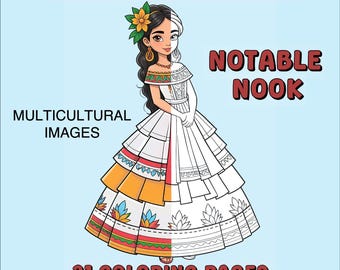 31 Fun & Fancy Dresses Coloring Pages in 1 PDF Digital File, All 31 in PNG Graphic Files, and 31 Scalable Files Licensed for Commercial Use!
