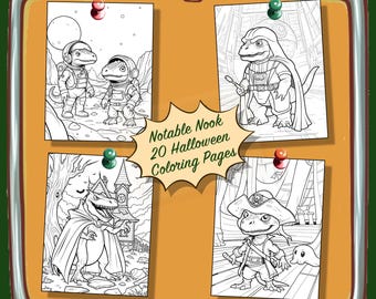 Dinosaur Halloween Costumes Coloring Pages for Teens and Adults; All NEW and Unique Pictures with a Halloween Dino Flair- Oddly Satisfying!