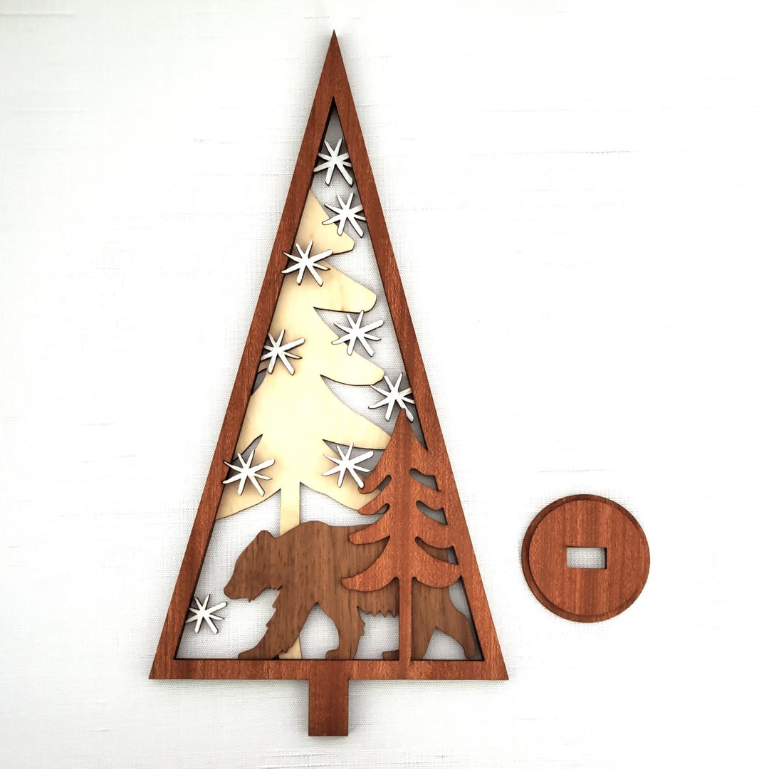 Wood Tree Tree Shelf Sitters Christmas Decor Mantle Art Etsy