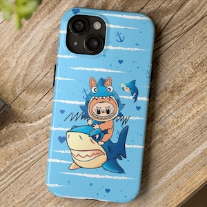 Labubu Phone Case, Labub Design, Monster Design Gift, Shark Cover, Lafufu Accessory, Yobubu Celebration, Kids & Adults